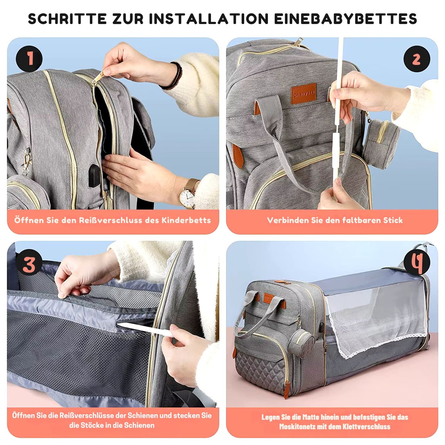 TravelNest 3-in-1 – Die ultimative Windeltasche für Eltern unterwegs